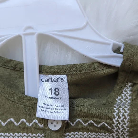 Carter's 2-Piece Embroidered Top and Cargo Shorts Set - Picture 2 of 5